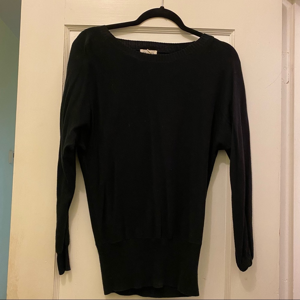 Silence + Noise Black knit crew neck